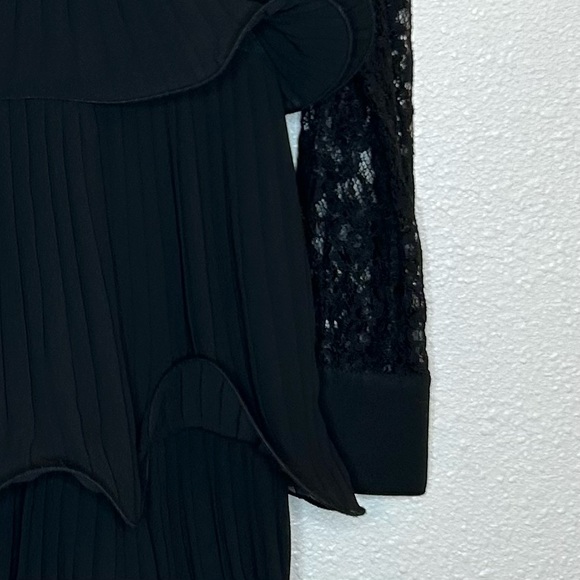 Babylon Collection Black Dress Layered Lace Made In Italy Goth 42 - Picture 9 of 11